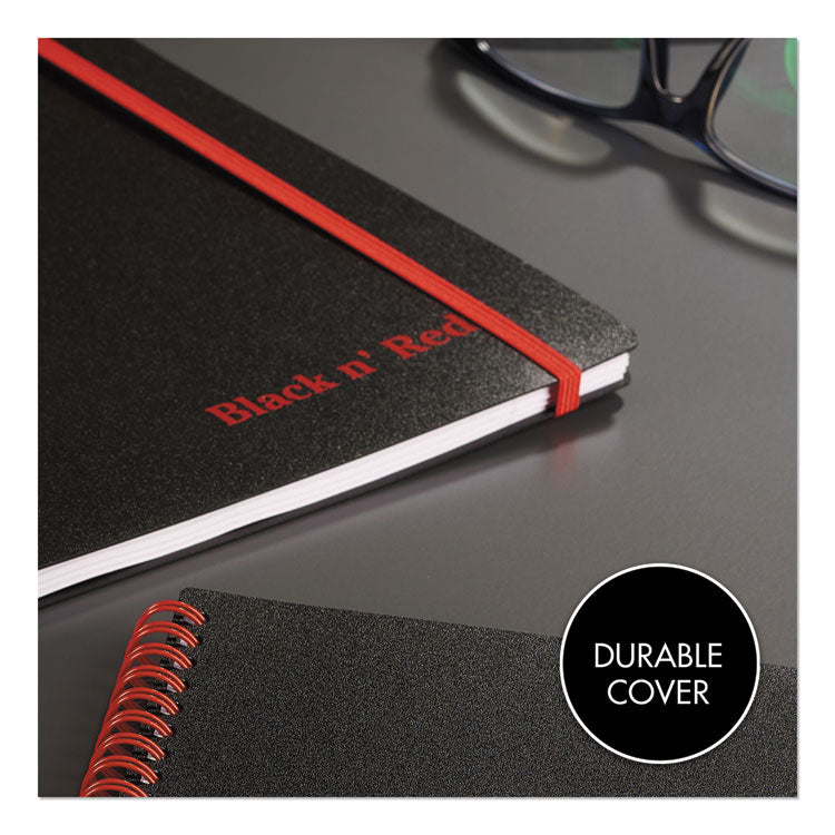 Flexible Cover Twinwire Notebooks, SCRIBZEE Compatible, 1-Subject, Wide/Legal Rule, Black/Red Cover, (70) 8.25 x 5.63 Sheets