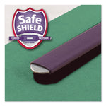 Four-Section Pressboard Top Tab Classification Folders, Four SafeSHIELD Fasteners, 1 Divider, Letter Size, Green, 10/Box