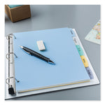 Write and Erase Big Tab Durable Plastic Dividers, 3-Hole Punched, 5-Tab, 11 x 8.5, Assorted, 1 Set