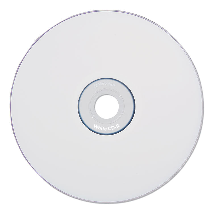 Cd-R Recordable Disc, 700 Mb/80 Min, 52x, Spindle, White, 100/pack