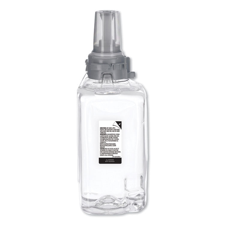 Clear and Mild Foam Handwash Refill, For ADX-12 Dispenser, Fragrance-Free, 1,250 mL, 3/Carton