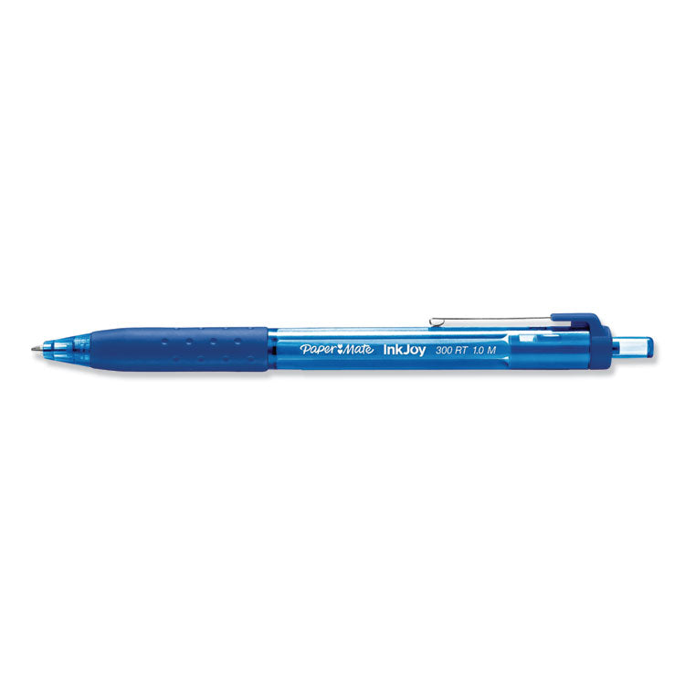 Inkjoy 300 Rt Ballpoint Pen, Retractable, Medium 1 Mm, Blue Ink, Blue Barrel, 36/pack