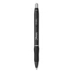 S-Gel High-Performance Gel Pen, Retractable, Fine 0.5 Mm, Black Ink, Black Barrel, Dozen