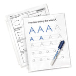 Economy Weight Sheet Protector, Light-Duty, Side: 3-Hole Punched, Top Load 8.5 x 11 Insert, Clear Front, 50/Box