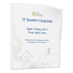 Removable Self-Adhesive Clear Display Protector, 8.5 x 11 Insert, Diamond Clear, 10/Pack