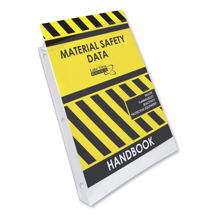 Heavyweight Easy Load Diamond Clear Sheet Protector, Side: 3-Hole Punched, Top Load 8.5 x 11 Insert, Clear Front, 100/Box