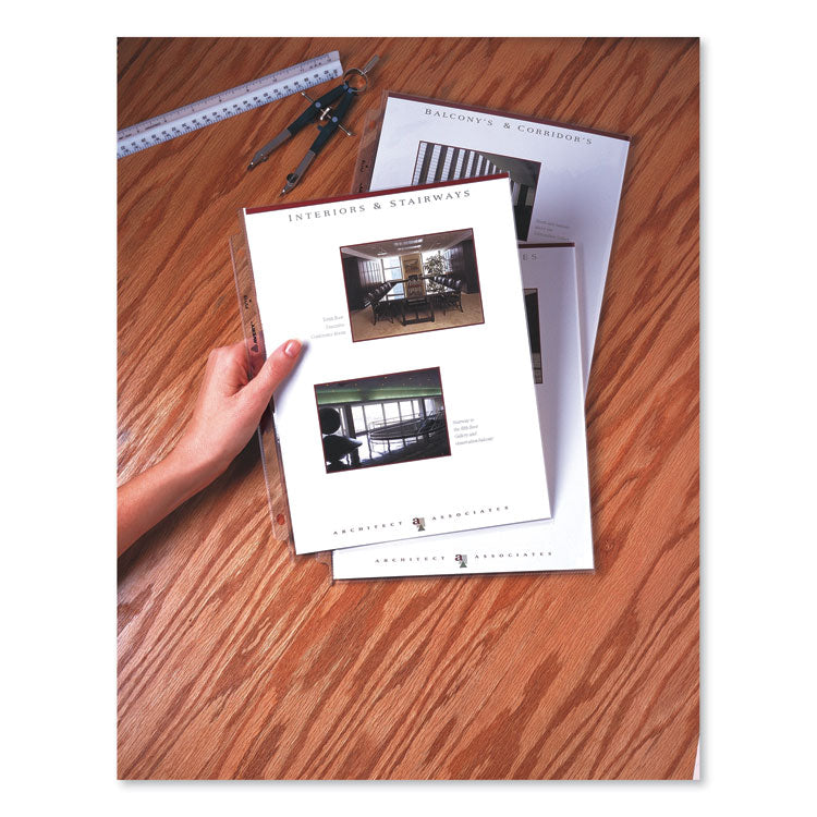 Heavyweight Easy Load Diamond Clear Sheet Protector, Side: 3-Hole Punched, Top Load 8.5 x 11 Insert, Clear Front, 100/Box