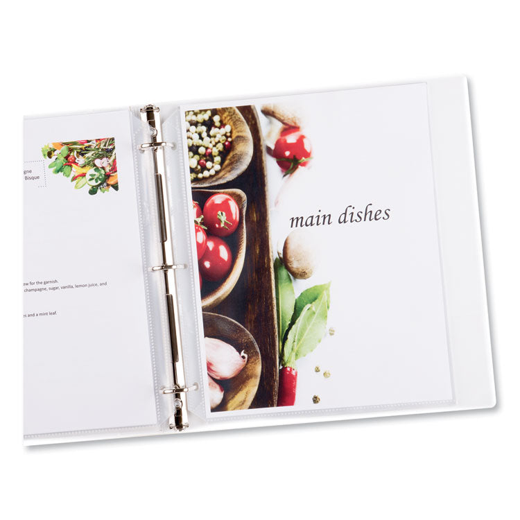 Super Heavyweight Easy Load Diamond Clear Sheet Protector, Side: 3-Hole Punched, Top Load 8.5 x 11 Insert, Clear, 50/Box