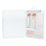 Picture Hanging Kit, Assorted Sizes, Plastic, White/Clear, 1 lb; 4 lb; 5 lb Capacities 38 Pieces/Pack