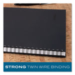Wirebound Guided Business Notebook, QuickNotes List-Management Format, Dark Gray Linen Cover, (80) 11 x 8.5 Sheets