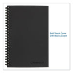 Wirebound Guided Business Notebook, QuickNotes List-Management Format, Dark Gray Linen Cover, (80) 8 x 5 Sheets