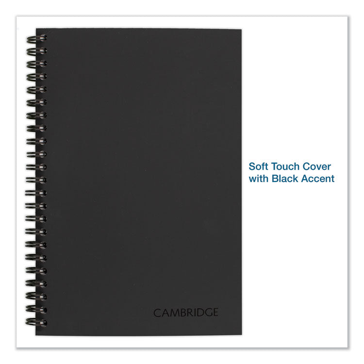 Wirebound Guided Business Notebook, QuickNotes List-Management Format, Dark Gray Linen Cover, (80) 8 x 5 Sheets