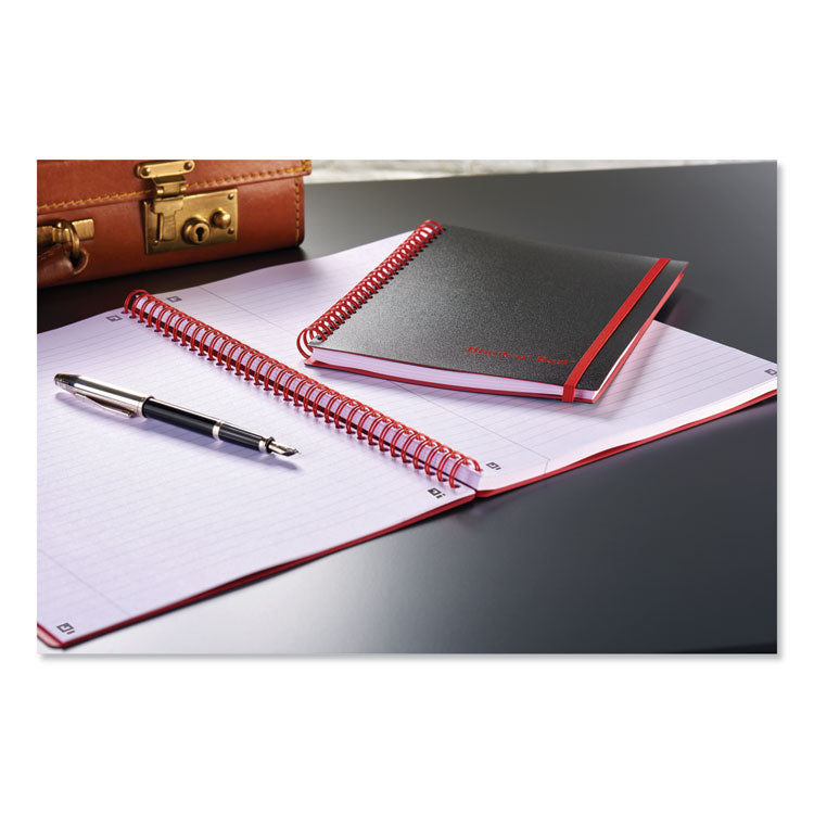 Flexible Cover Twinwire Notebooks, SCRIBZEE Compatible, 1-Subject, Wide/Legal Rule, Black/Red Cover, (70) 11.75 x 8.25 Sheets