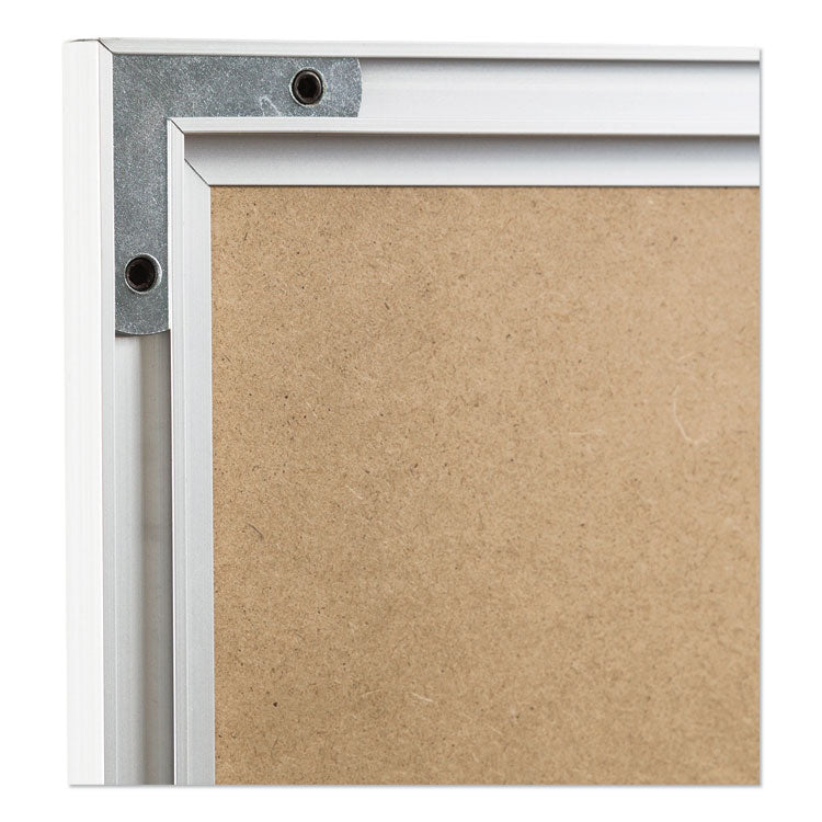 4N1 Magnetic Dry Erase Combo Board, Week/Month Planning, 24 x 18 (Actual Size: 23 x 17), Tan/WH Surface, Satin Aluminum Frame