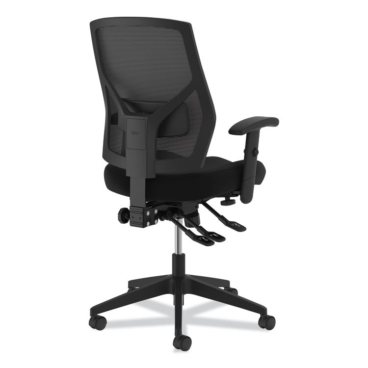 Crio High-Back Task Chair With Asynchronous Control, Supports Up To 250 Lb, 18" To 22" Seat Height, Black