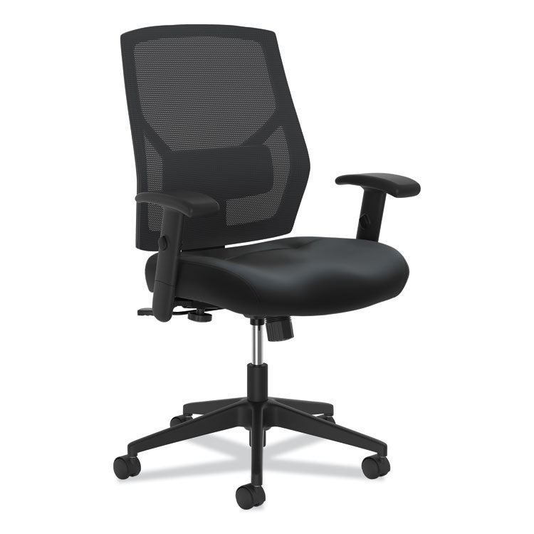 Crio High-Back Task Chair, Supports Up To 250 Lb, 18" To 22" Seat Height, Black