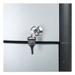 Mobile Filing Cabinet With Metal Siding, 2 Letter-Size File Drawers, Silver/black, 19" X 15" X 23"