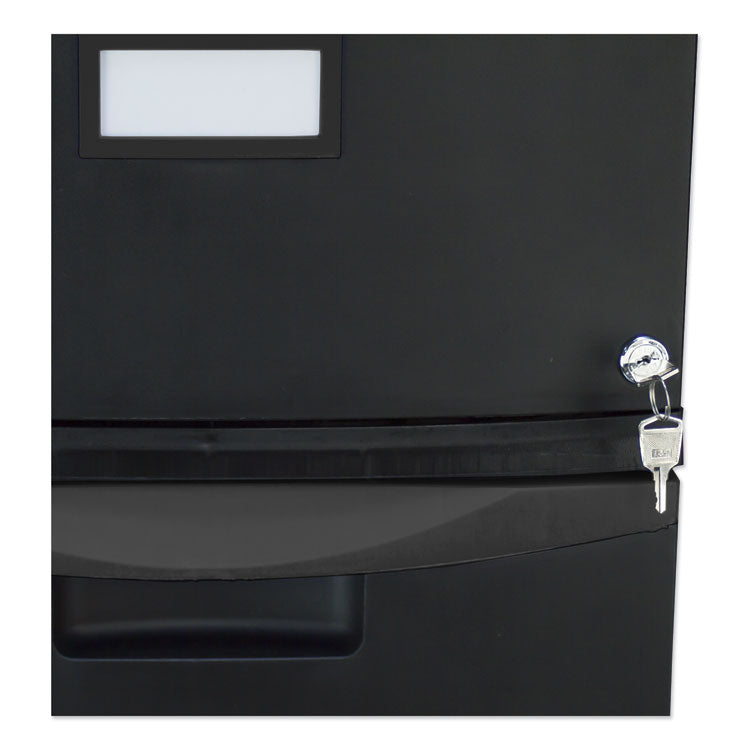 Single-Drawer Mobile Filing Cabinet, 1 Legal/letter-Size File Drawer, Black, 14.75" X 18.25" X 12.75"