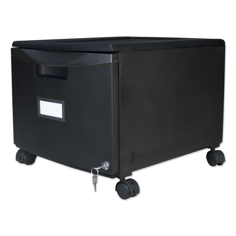 Single-Drawer Mobile Filing Cabinet, 1 Legal/letter-Size File Drawer, Black, 14.75" X 18.25" X 12.75"