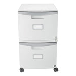 Two-Drawer Mobile Filing Cabinet, 2 Legal/letter-Size File Drawers, Gray, 14.75" X 18.25" X 26"