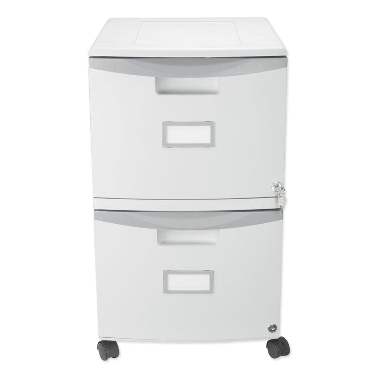 Two-Drawer Mobile Filing Cabinet, 2 Legal/letter-Size File Drawers, Gray, 14.75" X 18.25" X 26"