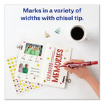 Marks A Lot Large Desk-Style Permanent Marker, Broad Chisel Tip, Red, Dozen (8887)