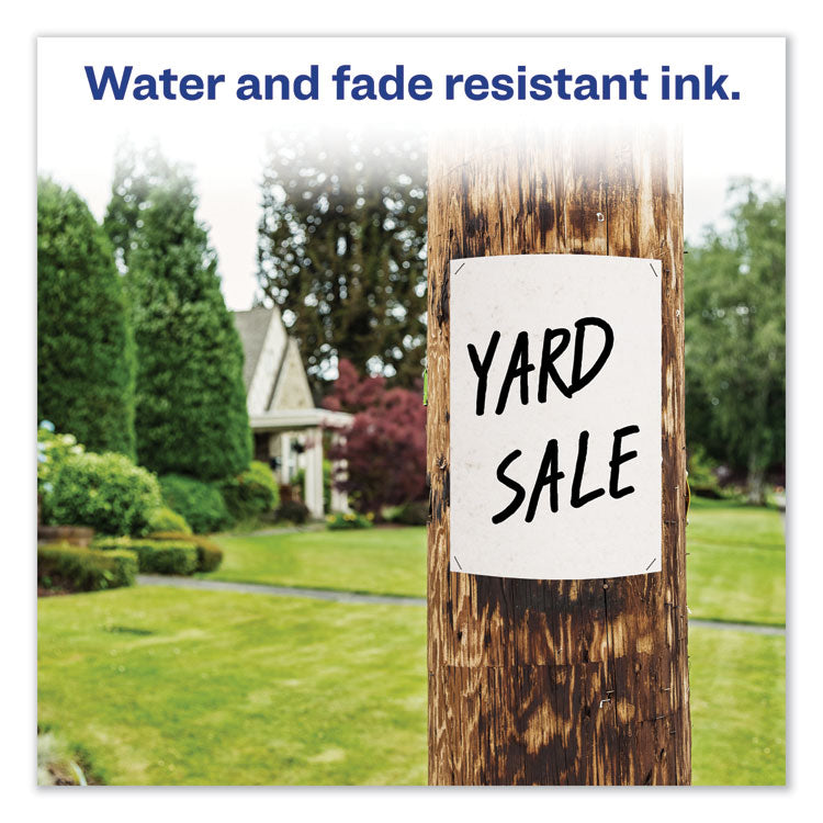 Marks A Lot Large Desk-Style Permanent Marker With Metal Pocket Clip, Broad Bullet Tip, Black, Dozen (24878)