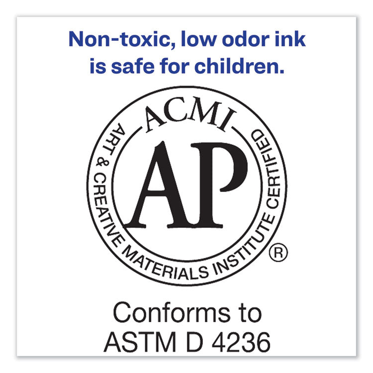 Marks A Lot Regular Desk-Style Permanent Marker, Broad Chisel Tip, Blue, Dozen (7886)