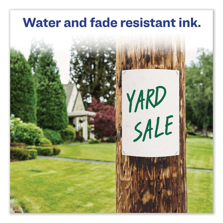 Marks A Lot Large Desk-Style Permanent Marker, Broad Chisel Tip, Green, Dozen (8885)