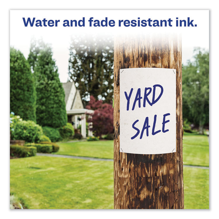 Marks A Lot Large Desk-Style Permanent Marker, Broad Chisel Tip, Blue, Dozen (8886)