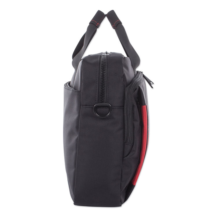 Stride Executive Briefcase, Fits Devices Up to 15.6", Polyester, 4 x 4 x 11.5, Black