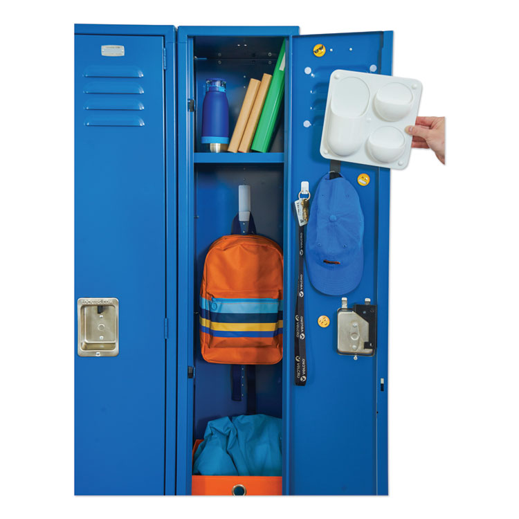 Sticky-Back Fasteners, Removable Adhesive, 0.75" Dia, White, 200/box