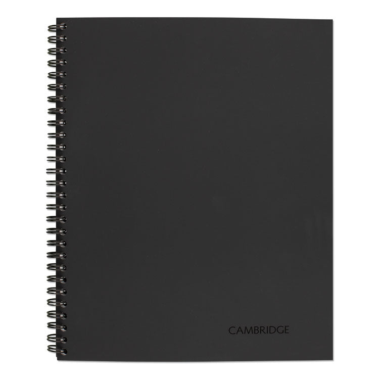 Wirebound Business Notebook, 1-Subject, Wide/Legal Rule, Black Linen Cover, (80) 11 x 8.5 Sheets
