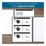 Hardbound Notebook with Pocket, 1-Subject, Wide/Legal Rule, Black Cover, (96) 11 x 8.5 Sheets