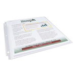 Multi-Page Capacity Heavyweight Diamond Clear Sheet Protector, Side: 3-Hole Punched, Top Load 8.5 x 11 Insert, Clear, 25/Pack