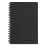 Wirebound Business Notebook, 1-Subject, Wide/Legal Rule, Black Linen Cover, (80) 8 x 5 Sheets