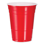 SOLO Party Plastic Cold Drink Cups, 16 oz, Red, 50/Bag, 20 Bags/Carton