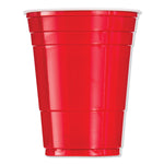SOLO Party Plastic Cold Drink Cups, 16 oz, Red, 50/Pack
