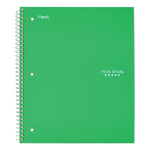 Wirebound Notebook, 1-Subject, Medium/College Rule, Green Cover, (100) 11 x 8.5 Sheets