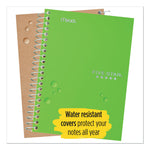 Wirebound Notebook, 1-Subject, Medium/College Rule, Green Cover, (100) 11 x 8.5 Sheets
