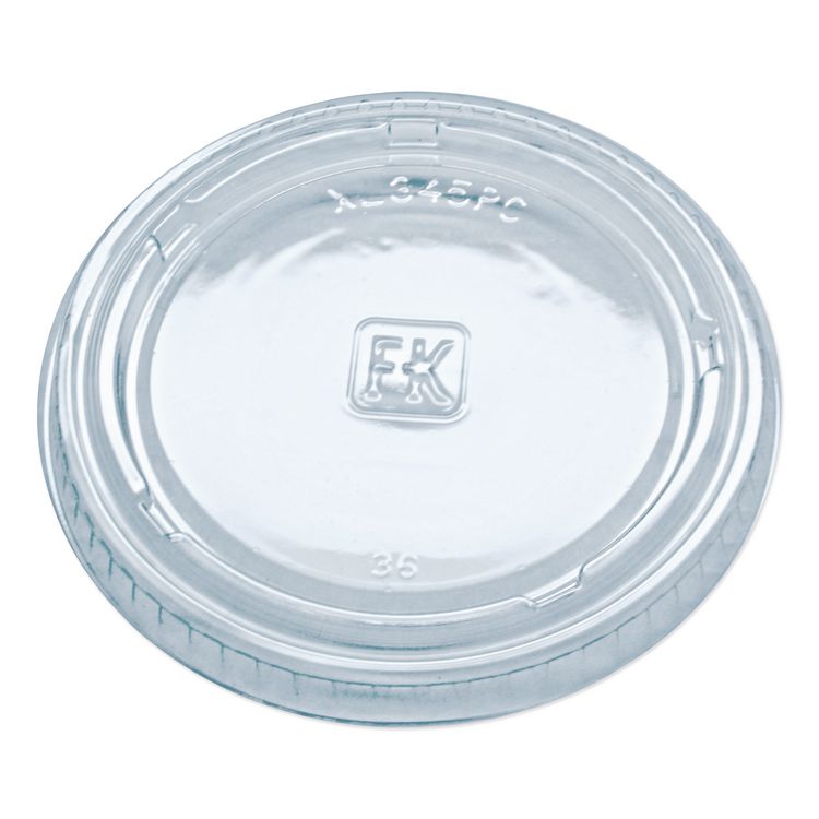 Portion Cup Lids, Fits 3.25 oz to 5.5 oz Portion Cups, Plastic, Clear, 2,500/Carton