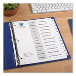 Customizable TOC Ready Index Black and White Dividers, 12-Tab, Jan. to Dec., 11 x 8.5, 1 Set