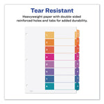 Customizable TOC Ready Index Multicolor Tab Dividers, Uncollated, 8-Tab, 1 to 8, 11 x 8.5, White, 24 Sets