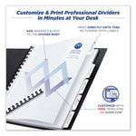 Customizable Print-On Dividers, Unpunched, 5-Tab, 11 x 8.5, White, 5 Sets