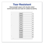 Customizable TOC Ready Index Black and White Dividers, 12-Tab, Jan. to Dec., 11 x 8.5, 1 Set