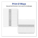 Customizable TOC Ready Index Black and White Dividers, 12-Tab, Jan. to Dec., 11 x 8.5, 1 Set
