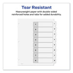 Customizable TOC Ready Index Black and White Dividers, 8-Tab, 1 to 8, 11 x 8.5, 1 Set