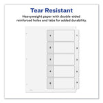 Customizable TOC Ready Index Black and White Dividers, 5-Tab, 1 to 5, 11 x 8.5, 1 Set