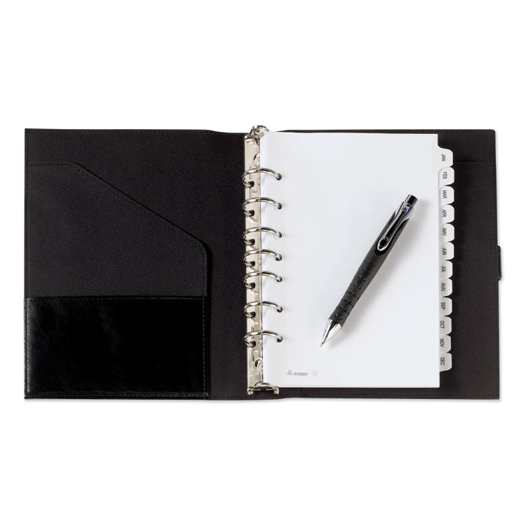 Preprinted Tab Dividers, 12-Tab, Jan. to Dec., 8.5 x 5.5, White, 1 Set