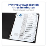 Customizable TOC Ready Index Black and White Dividers, 12-Tab, Jan. to Dec., 11 x 8.5, 1 Set